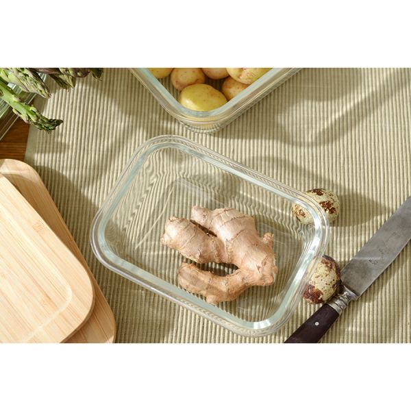 Контейнер для запекания и хранения Smart Solutions с крышкой из бамбука, 370 мл, Smart Solutions, изображение 5