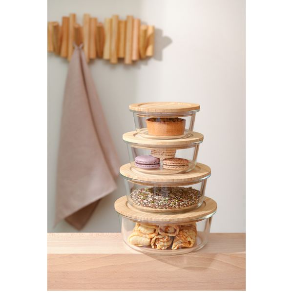 Контейнер для запекания и хранения Smart Solutions с крышкой из бамбука, 400 мл, Smart Solutions, изображение 2