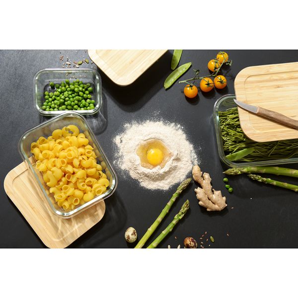 Контейнер для запекания и хранения Smart Solutions с крышкой из бамбука, 640 мл, Smart Solutions, изображение 4