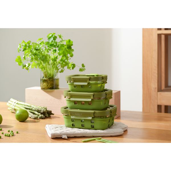 Контейнер для запекания, хранения и переноски продуктов в чехле Smart Solutions, 1050 мл, зеленый, Smart Solutions, изображение 2