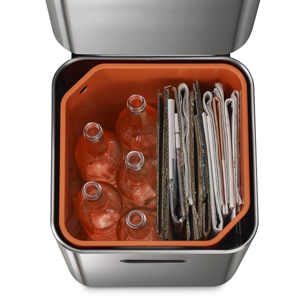 Контейнер для мусора с двумя баками Totem Compact 40 л нержавеющая сталь, Joseph Joseph, изображение 15