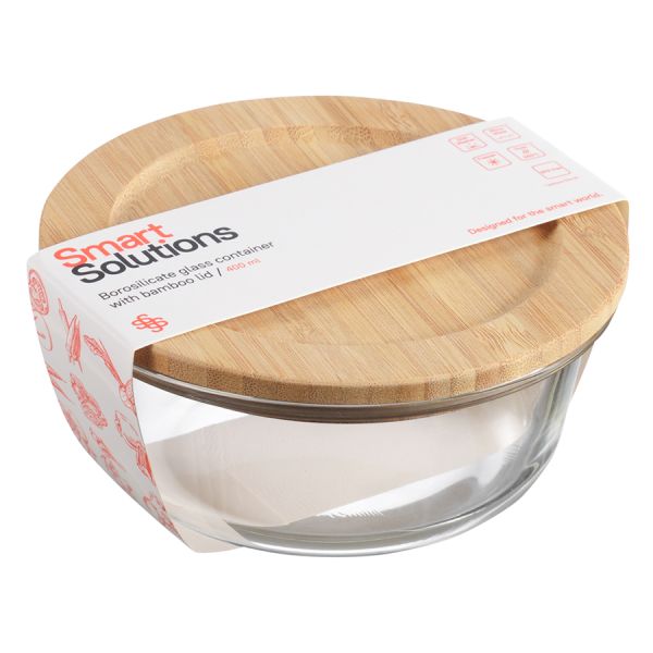 Контейнер для запекания и хранения Smart Solutions с крышкой из бамбука, 400 мл, Smart Solutions, изображение 12