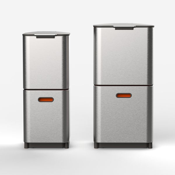 Контейнер для мусора с двумя баками Totem Compact 40 л нержавеющая сталь, Joseph Joseph, изображение 18