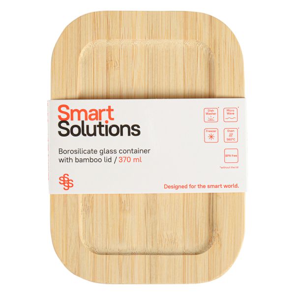 Контейнер для запекания и хранения Smart Solutions с крышкой из бамбука, 370 мл, Smart Solutions, изображение 9