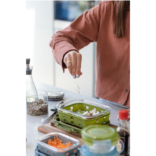 Контейнер для запекания, хранения и переноски продуктов в чехле Smart Solutions, 370 мл, зеленый, Smart Solutions, изображение 10
