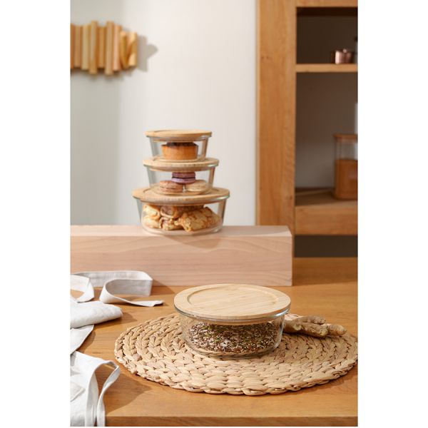 Контейнер для запекания и хранения Smart Solutions с крышкой из бамбука, 950 мл, Smart Solutions, изображение 2