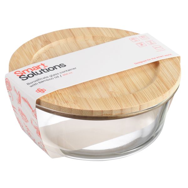 Контейнер для запекания и хранения Smart Solutions с крышкой из бамбука, 650 мл, Smart Solutions, изображение 11