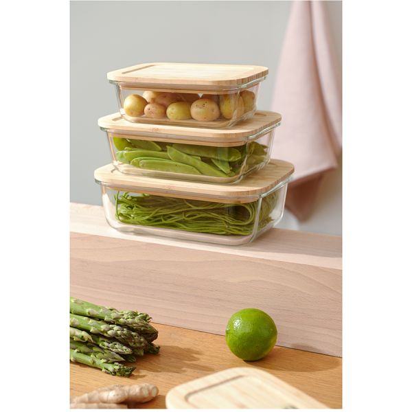 Контейнер для запекания и хранения Smart Solutions с крышкой из бамбука, 640 мл, Smart Solutions, изображение 2