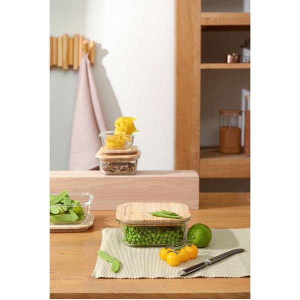 Контейнер для запекания и хранения Smart Solutions с крышкой из бамбука, 1100 мл, Smart Solutions, изображение 2