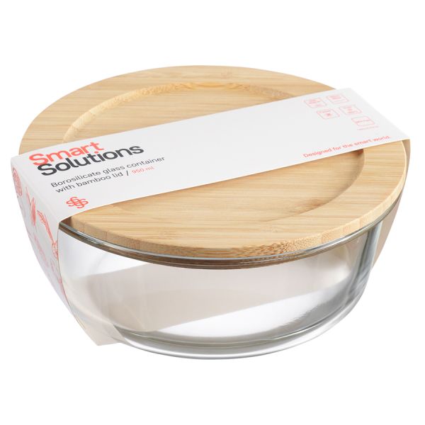 Контейнер для запекания и хранения Smart Solutions с крышкой из бамбука, 950 мл, Smart Solutions, изображение 10