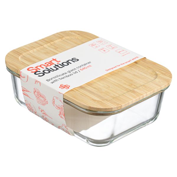 Контейнер для запекания и хранения Smart Solutions с крышкой из бамбука, 640 мл, Smart Solutions, изображение 9