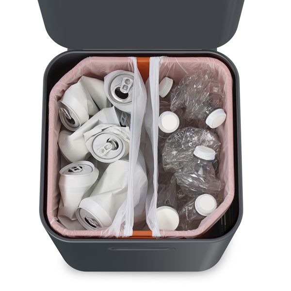 Контейнер для мусора с двумя баками Totem Compact 40 л графит, Joseph Joseph, изображение 13