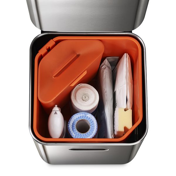 Контейнер для мусора с двумя баками Totem Compact 40 л нержавеющая сталь, Joseph Joseph, изображение 17