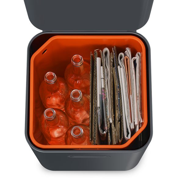 Контейнер для мусора с двумя баками Totem Compact 40 л графит, Joseph Joseph, изображение 14