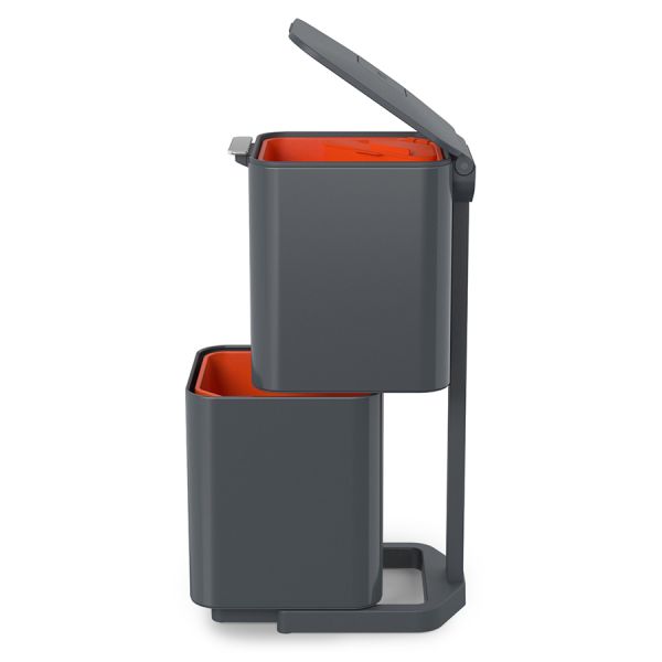 Контейнер для мусора с двумя баками Totem Compact 40 л графит, Joseph Joseph, изображение 18