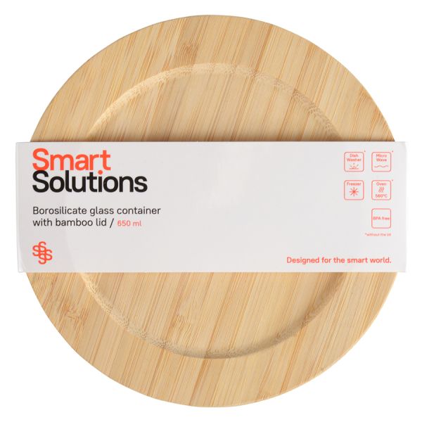 Контейнер для запекания и хранения Smart Solutions с крышкой из бамбука, 650 мл, Smart Solutions, изображение 10