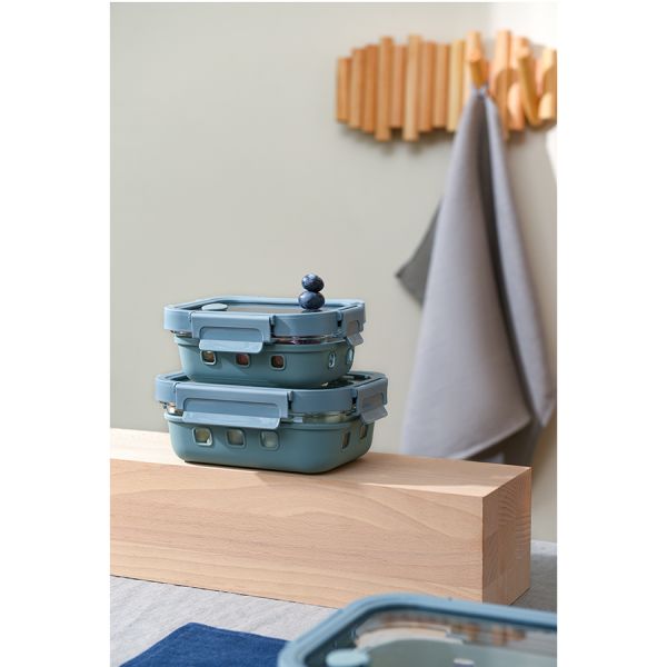 Контейнер для запекания, хранения и переноски продуктов в чехле Smart Solutions, 370 мл, синий, Smart Solutions, изображение 4