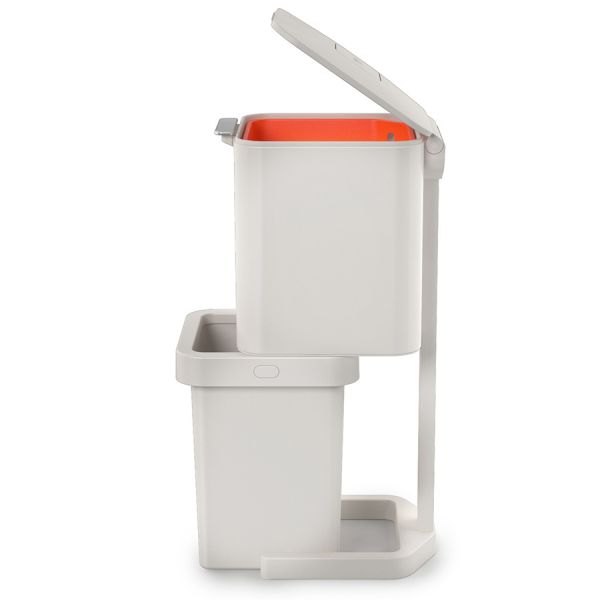 Контейнер для мусора с двумя баками Totem Pop 60 л белый, Joseph Joseph, изображение 4