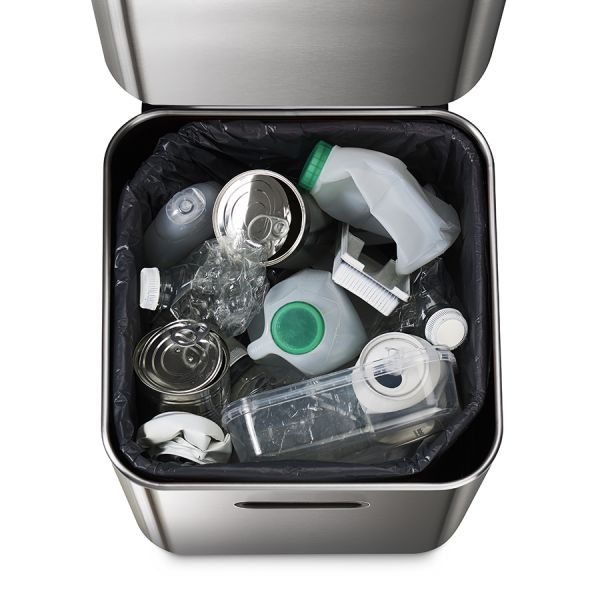 Контейнер для мусора с двумя баками Totem Compact 40 л нержавеющая сталь, Joseph Joseph, изображение 14