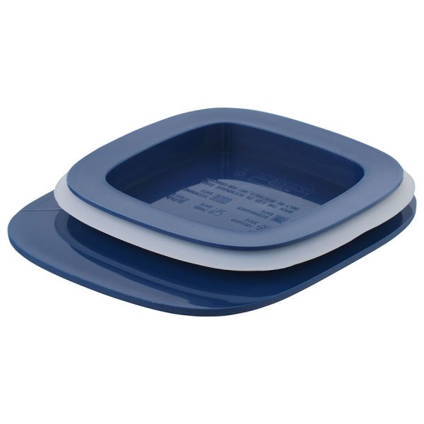 Контейнер для хранения с плоской крышкой, 600 мл, синий, Qualy, изображение 12