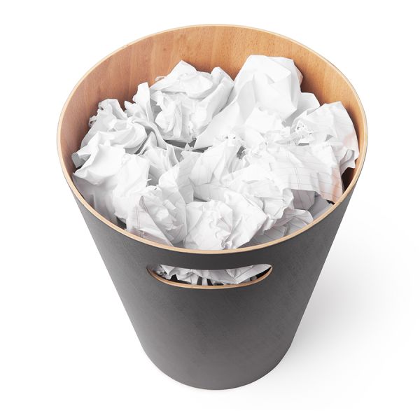 Корзина для мусора Woodrow серая, Umbra, изображение 5