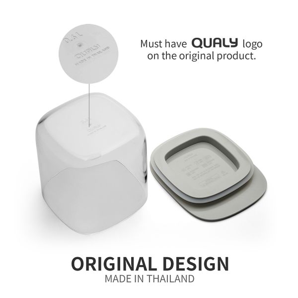 Контейнер для хранения с плоской крышкой, 1,2 л, серый, Qualy, изображение 9