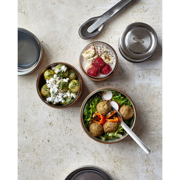 Ланч-бокс Glass Lunch Pot, 450 мл, коричневый, Black+Blum, изображение 14