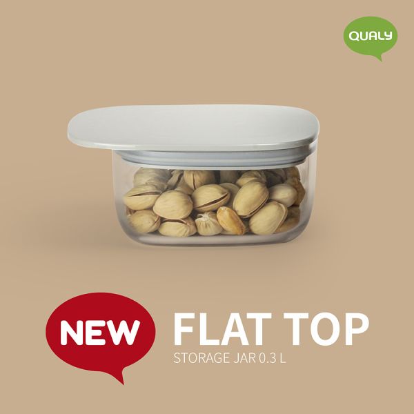 Контейнер для хранения с плоской крышкой, 300 мл, зеленый, Qualy, изображение 6