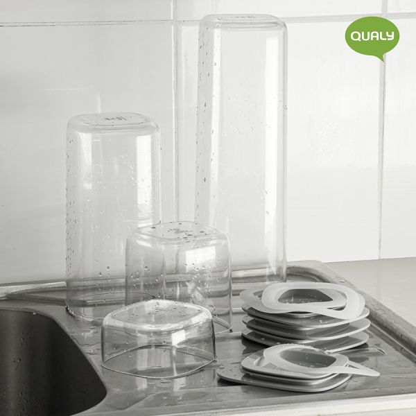 Контейнер для хранения с плоской крышкой, 600 мл, белый, Qualy, изображение 10