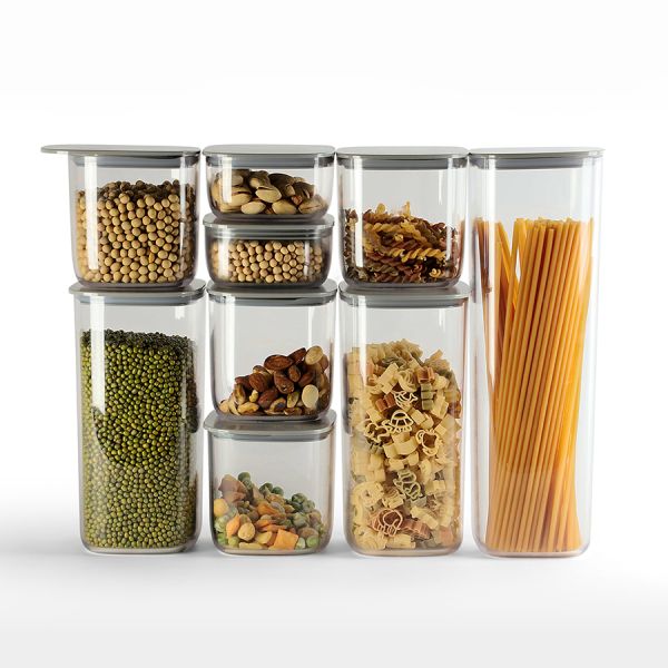 Контейнер для хранения с плоской крышкой, 2 л, серый, Qualy, изображение 4