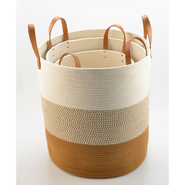 Корзина для хранения Moen 40х45 см, бежевая/горчичная, Bergenson Bjorn, изображение 2