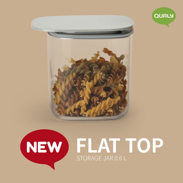 Контейнер для хранения с плоской крышкой, 600 мл, синий, Qualy, изображение 3