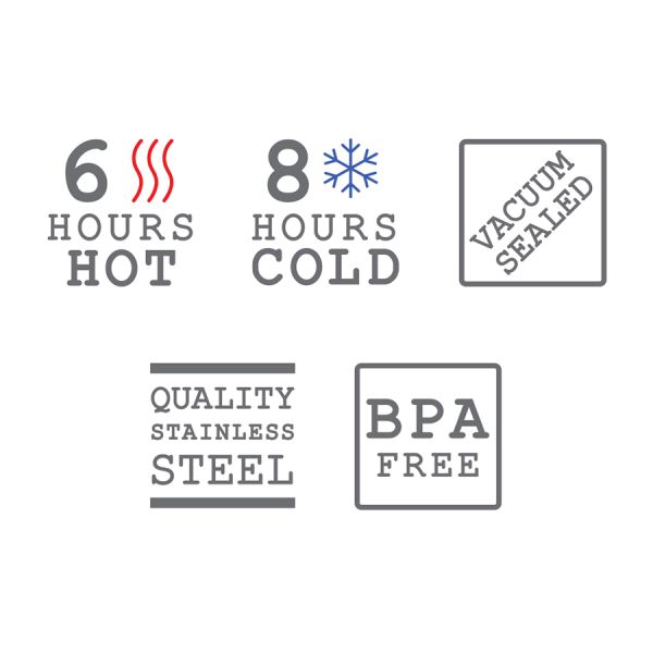 Ланч-бокс для горячего Thermo-pot, 550 мл, Black+Blum, изображение 4