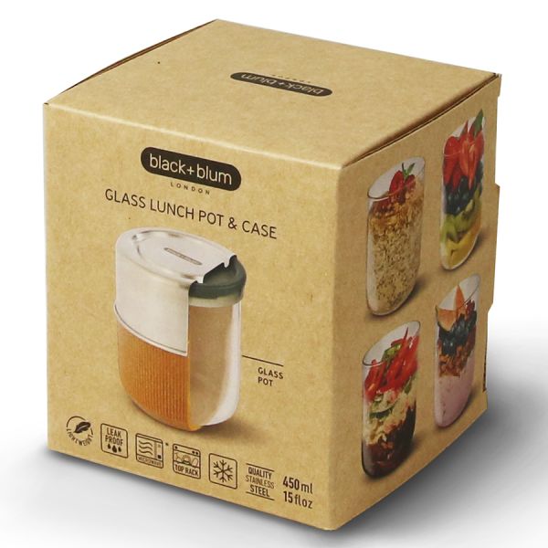 Ланч-бокс Glass Lunch Pot, 450 мл, коричневый, Black+Blum, изображение 13