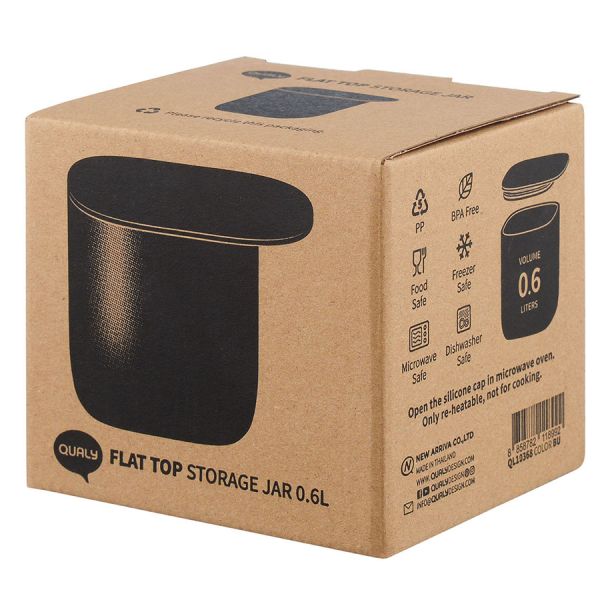 Контейнер для хранения с плоской крышкой, 600 мл, синий, Qualy, изображение 13