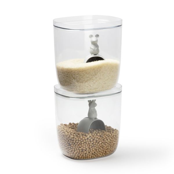 Контейнер с мерной ложкой Lucky Mouse 3,5 л, Qualy, изображение 6