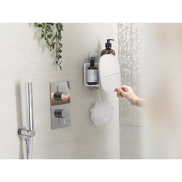 Органайзер для душа с зеркалом EasyStore, белый, Joseph Joseph, изображение 13