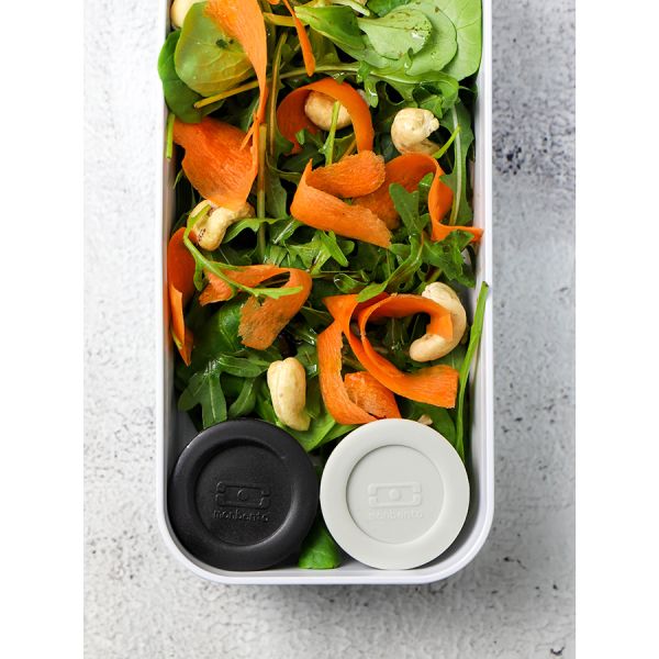 Набор из 2-х соусниц с крышками MB Temple, 20 мл, noir + coton, Monbento, изображение 4