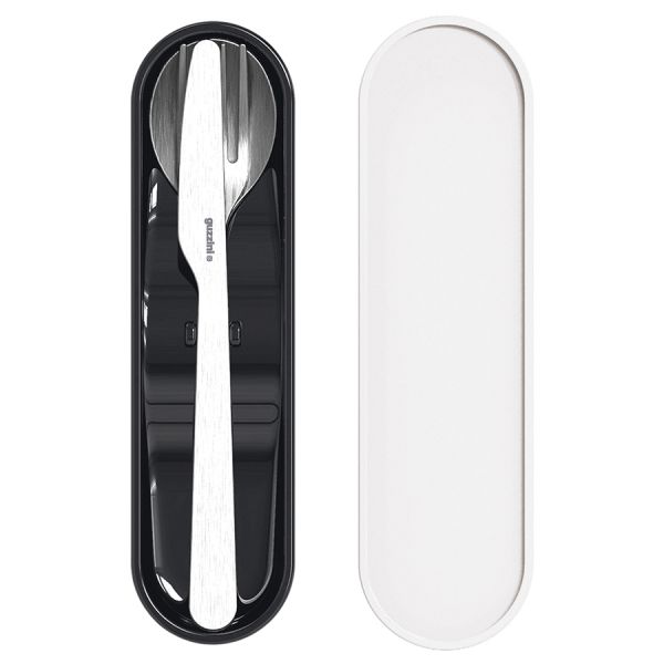 Набор столовых приборов в футляре On The Go, белый, 3 шт., Guzzini, изображение 4