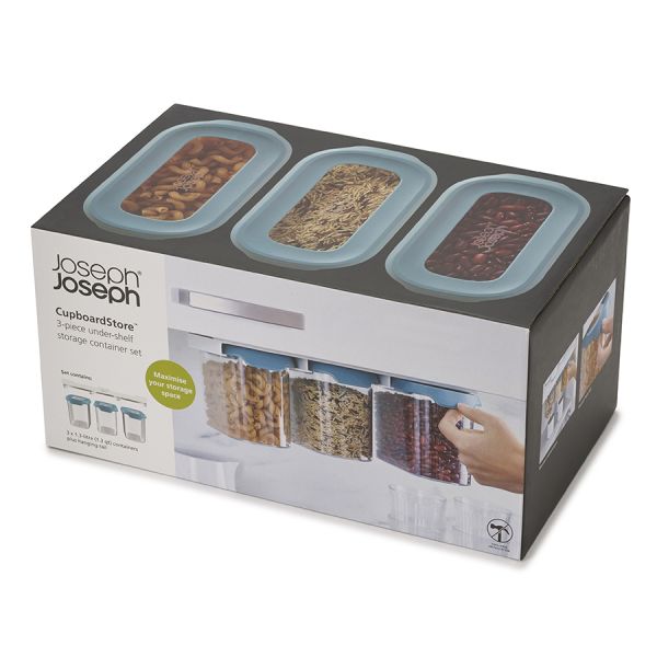 Набор из 3 подвесных контейнеров для хранения CupboardStore 1,3 л темный опал, Joseph Joseph, изображение 5