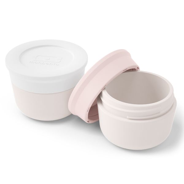 Набор из 2-х соусниц с крышками MB Temple, 20 мл, white natural + pink natural, Monbento, изображение 2
