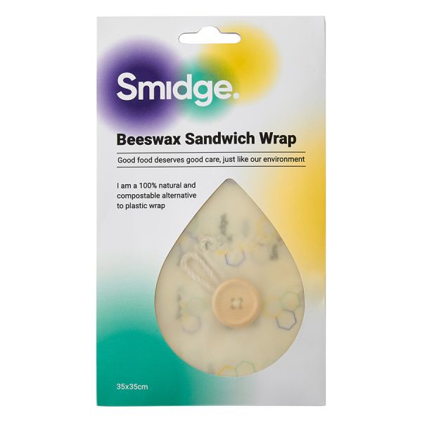 Обертка для сэндвича многоразовая Honeycomb 35х35 см, пчелиный воск, Smidge, изображение 6