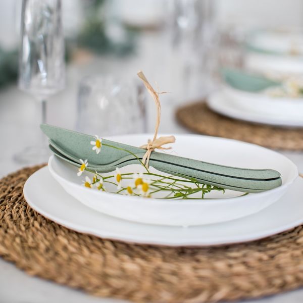 Набор столовых приборов Klikk, Organic, розовый, 3 пред., Koziol, изображение 5