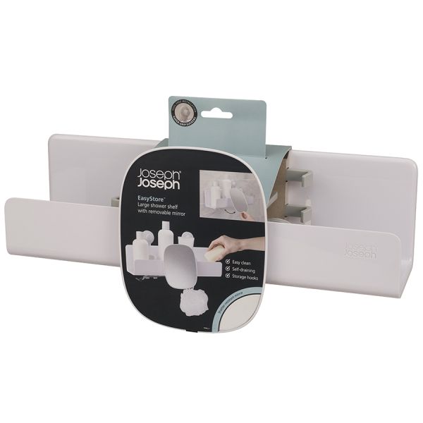 Органайзер для душа с зеркалом EasyStore, 40 см, белый, Joseph Joseph, изображение 7