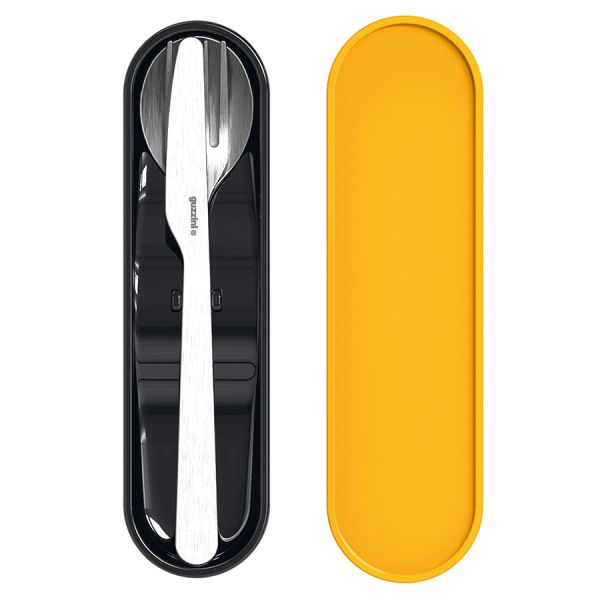 Набор столовых приборов в футляре On The Go, оранжевый, 3 шт., Guzzini, изображение 4