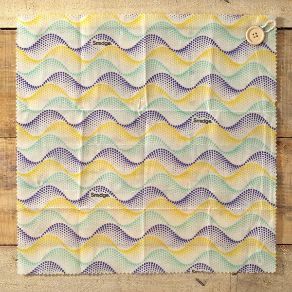 Обертка для сэндвича многоразовая Wave 35х35 см, пчелиный воск, Smidge, изображение 2