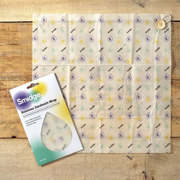 Обертка для сэндвича многоразовая Droplet 35х35 см, пчелиный воск, Smidge, изображение 3