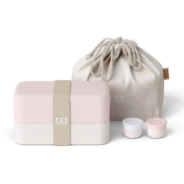 Набор из 2-х соусниц с крышками MB Temple, 20 мл, white natural + pink natural, Monbento, изображение 3