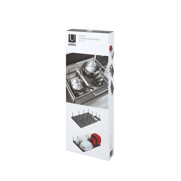 Органайзер для посуды и столовых приборов Peggy серый, Umbra, изображение 4