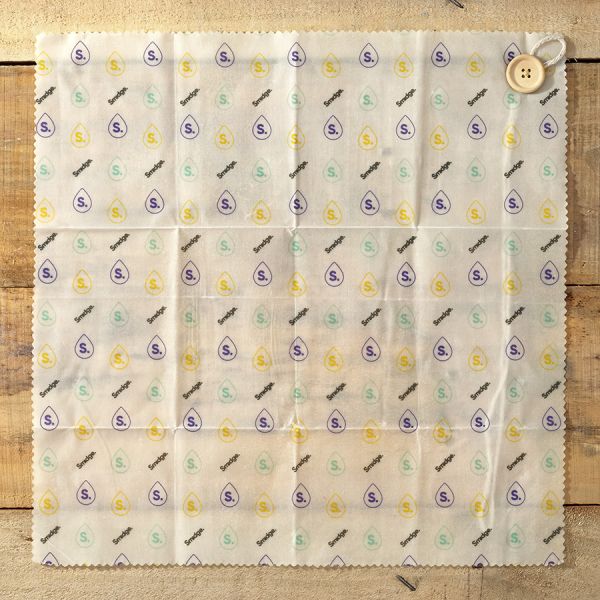 Обертка для сэндвича многоразовая Droplet 35х35 см, пчелиный воск, Smidge, изображение 2